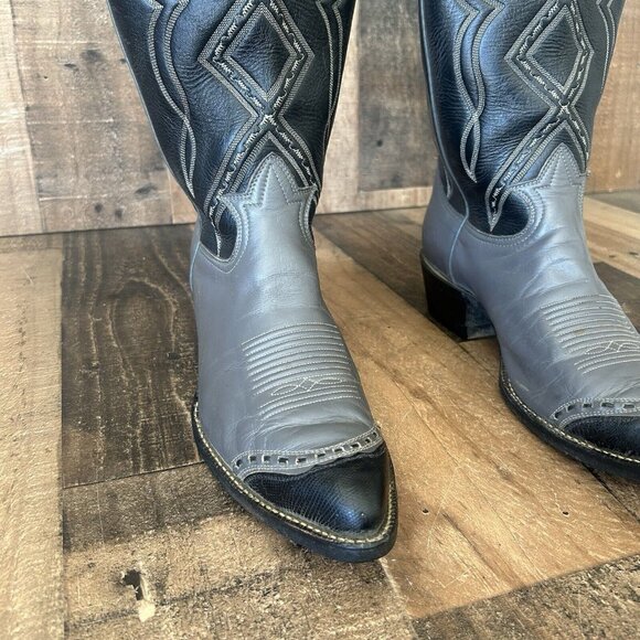 Tony Lama Vintage Gold Label Wingtip Cowboy Boots Mens 10 D - Picture 10 of 12